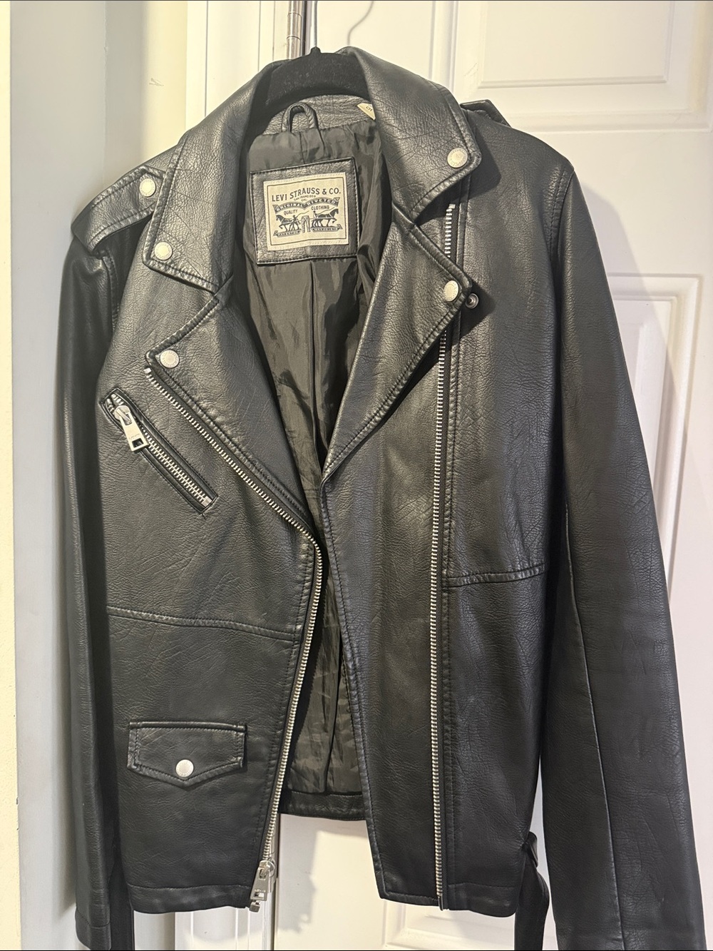 Levi's Black Leather Biker Jacket